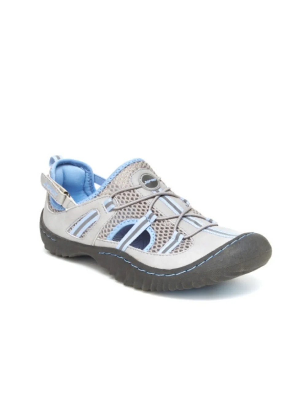 Jsport By Jambu Women's Bleeker Slip On Water Ready Sneaker Shoes Gray/Blue 9.5